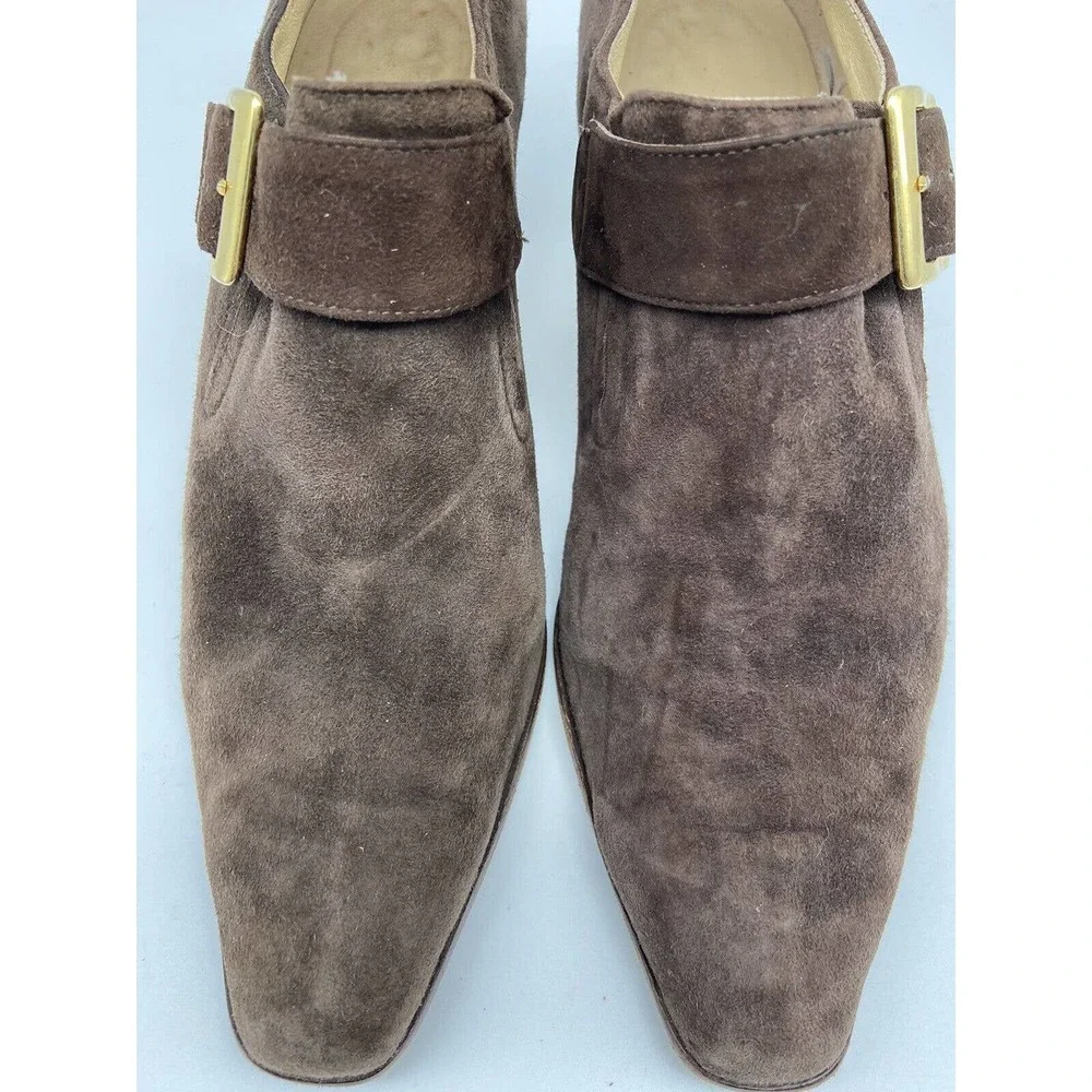 Bob Ellis Shoes Women 8.5 Vintage Claudia City All Leather Buckle Italy Heel‎